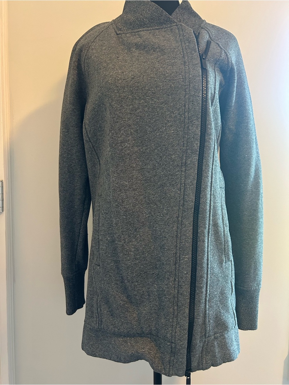 lululemon athletica Charcoal Asymmetrical Zip Jacket